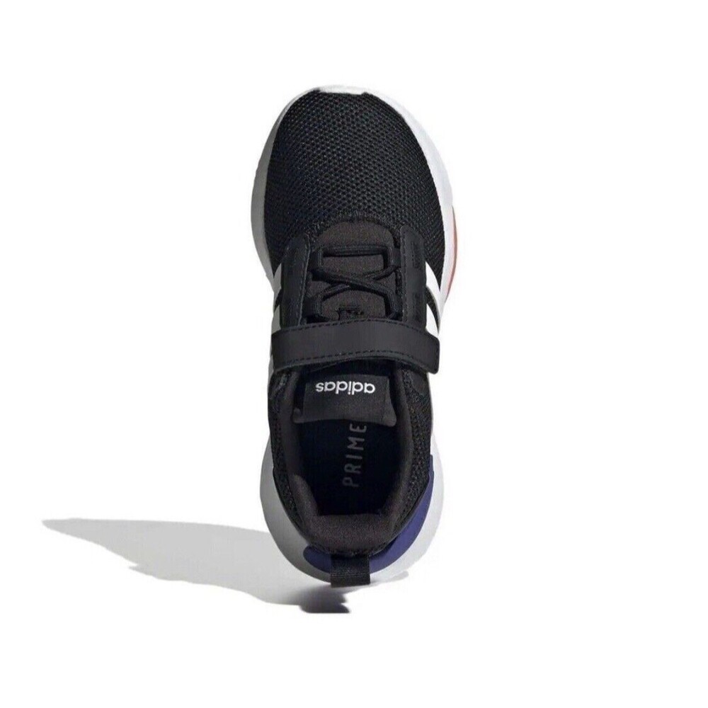 ADIDAS RACER TR21 K Boys Sz 13 K Big Boy Black/White/Ink Mesh Running Shoes - Picture 6 of 13